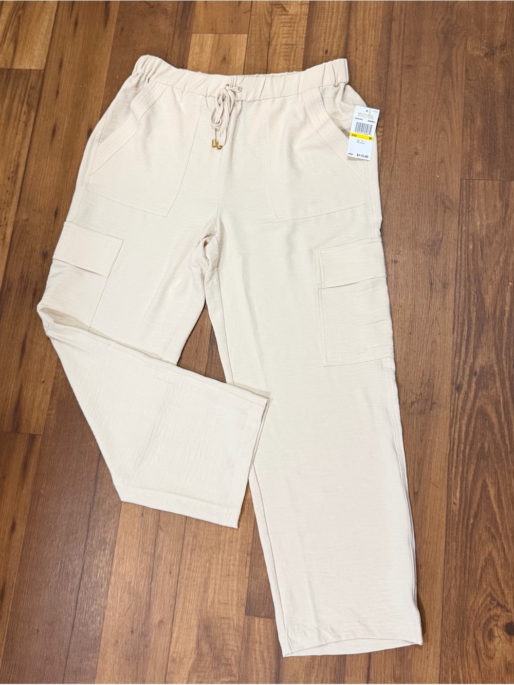 Michael Kors Beige Cargo Jogger Pants